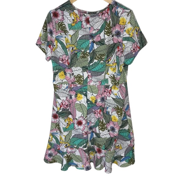 Apt.9 Floral Print Ruffle Bottom Dress Size XXL - Picture 2 of 16